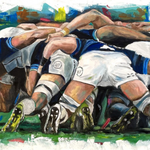 Scottland Scrum Rugby Print